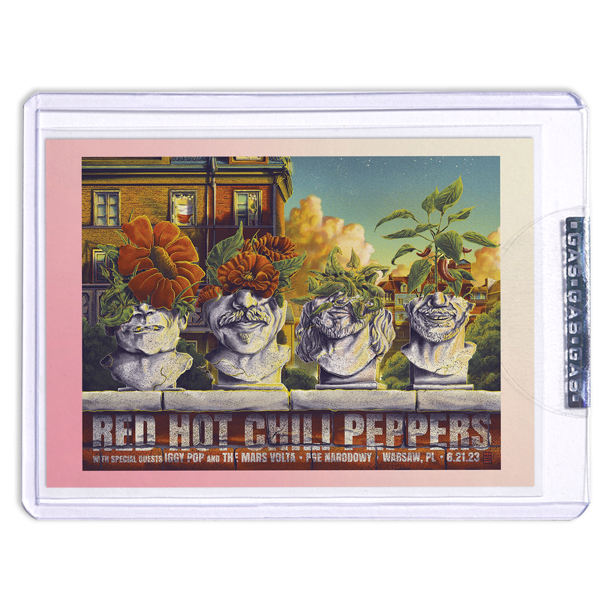 GAS Red Hot Chili Peppers 5-Card Complete Set Europe Tour 2023 Trading Cards