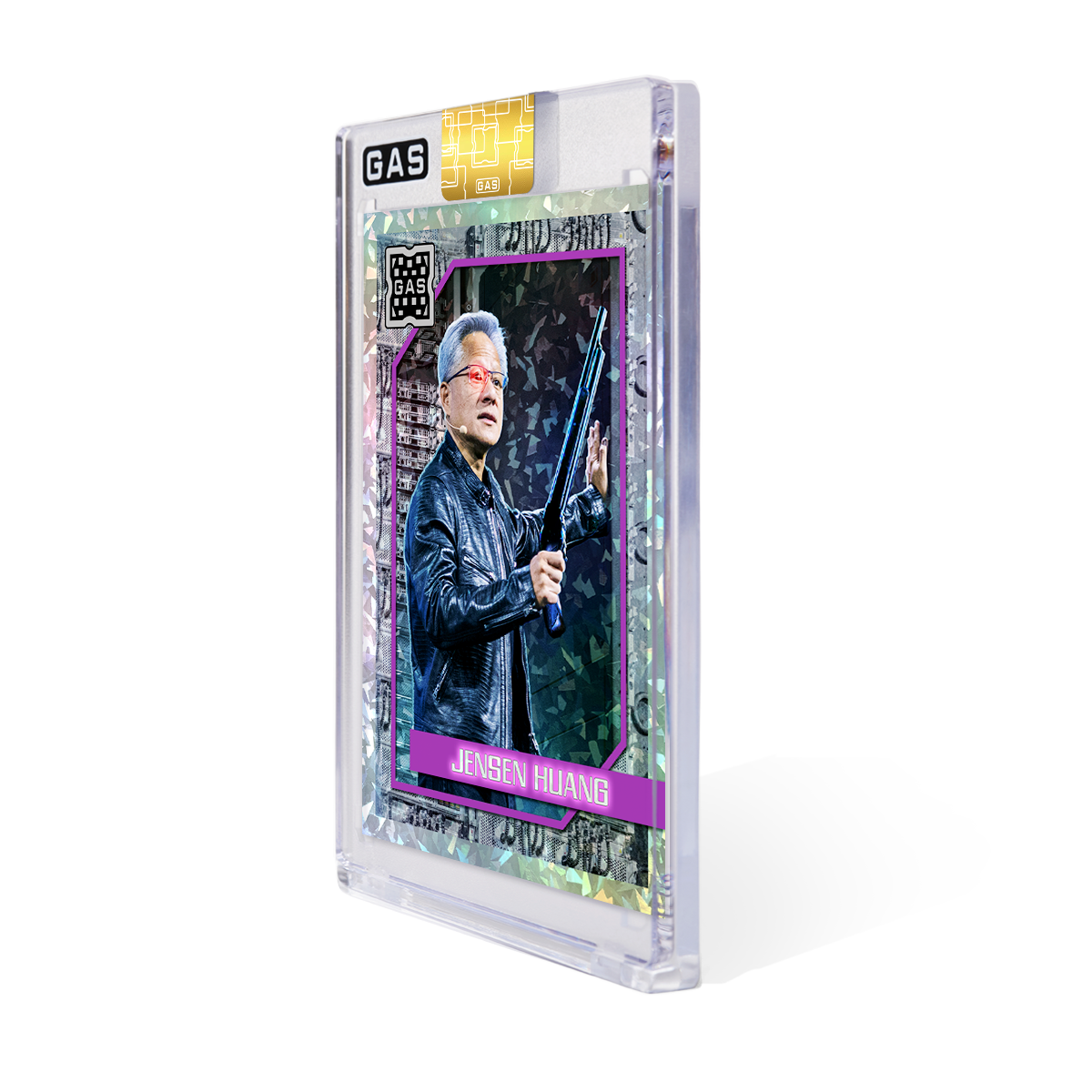 Limited Edition Jensen Huang Cracked Foil GAS Rookie Card