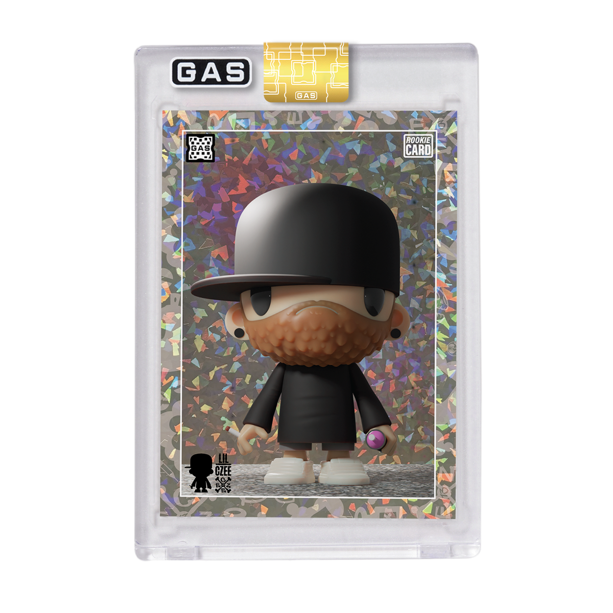 Limited Edition GAS Clutter Artist Series #1 Lil CZee by CZee13 Cracked Foil Rookie Card