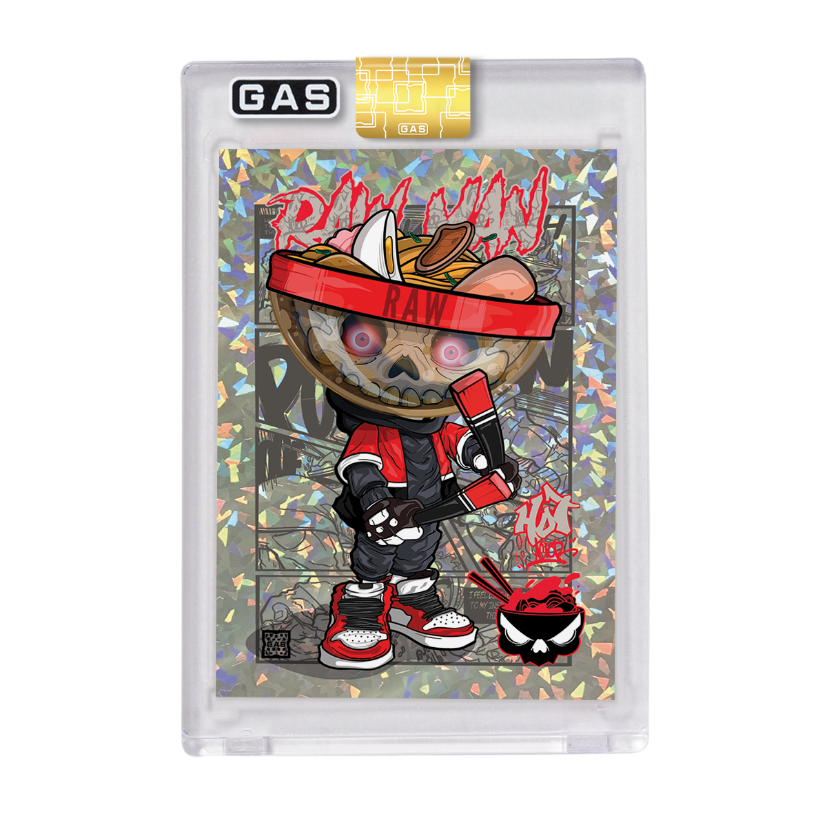 Limited Edition GAS Clutter Artist Series #3 RAW-MAN by Hot Actor Cracked Foil Card