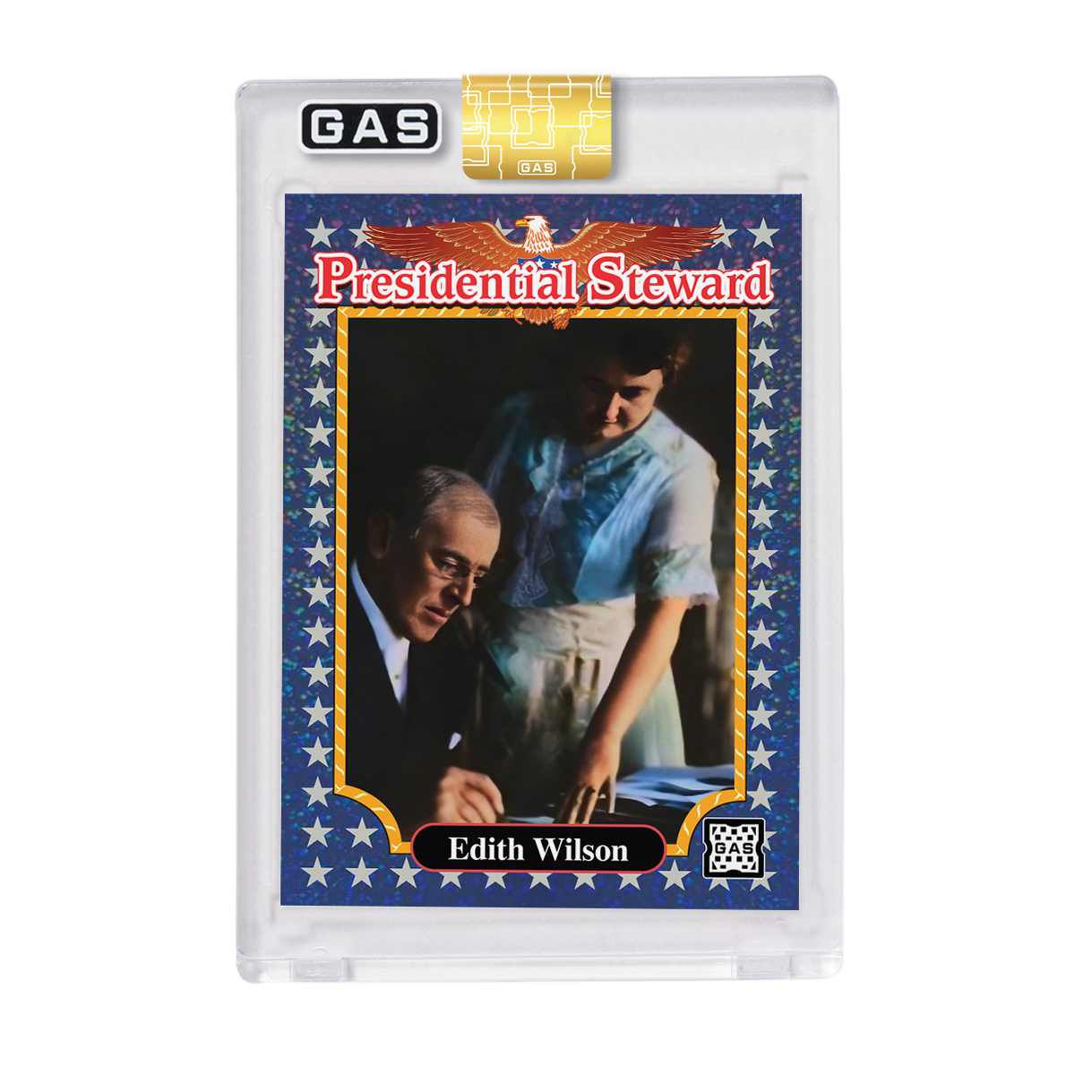 GAS Series 3 #24 Edith Wilson Cosmic Foil Prism Trading Card #’d 1/1
