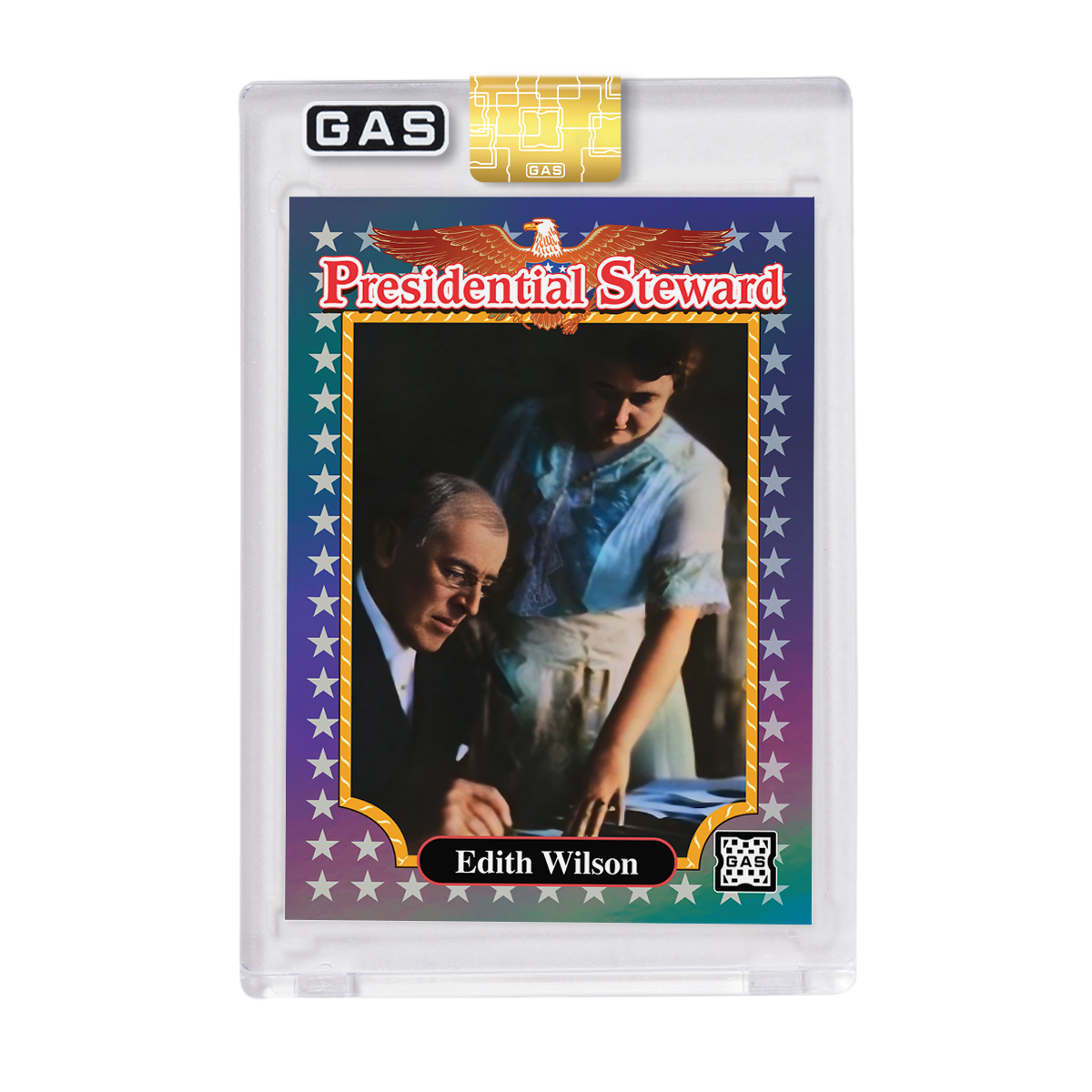 GAS Series 3 #24 Edith Wilson Rainbow Foil Prism Trading Card #’d to 5