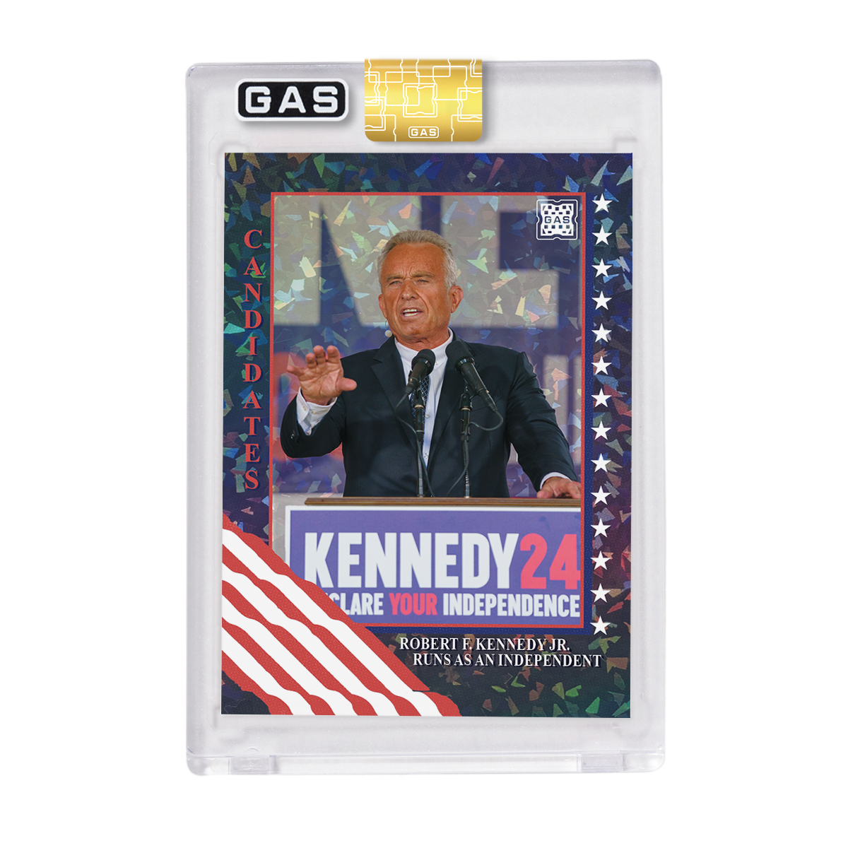 Limited Edition GAS RFK Jr. Cracked Foil Prism Card