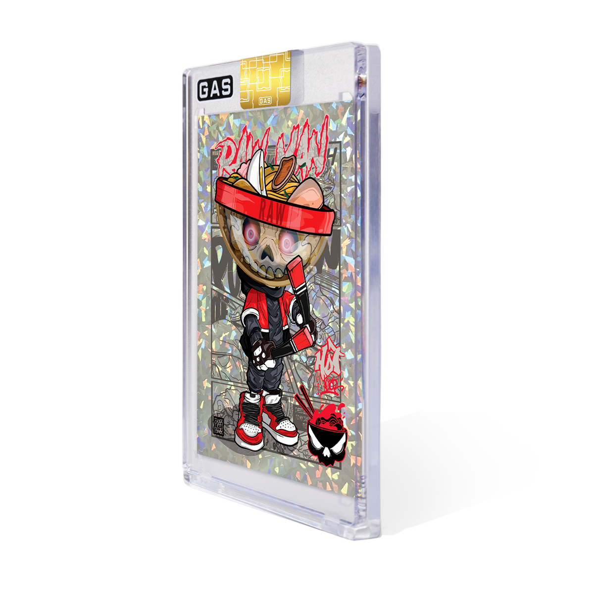 Limited Edition GAS Clutter Artist Series #3 RAW-MAN by Hot Actor Cracked Foil Card