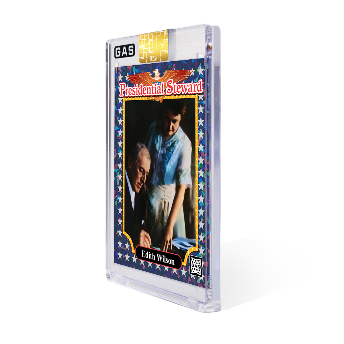 GAS Series 3 #24 Edith Wilson Cracked Foil Prism Trading Card #’d to 10