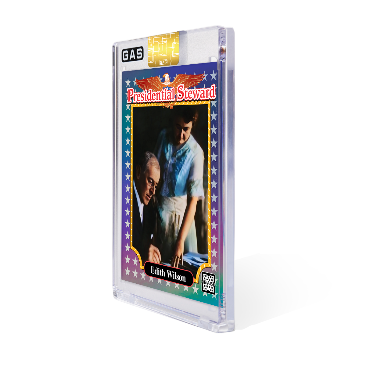 GAS Series 3 #24 Edith Wilson Rainbow Foil Prism Trading Card #’d to 5