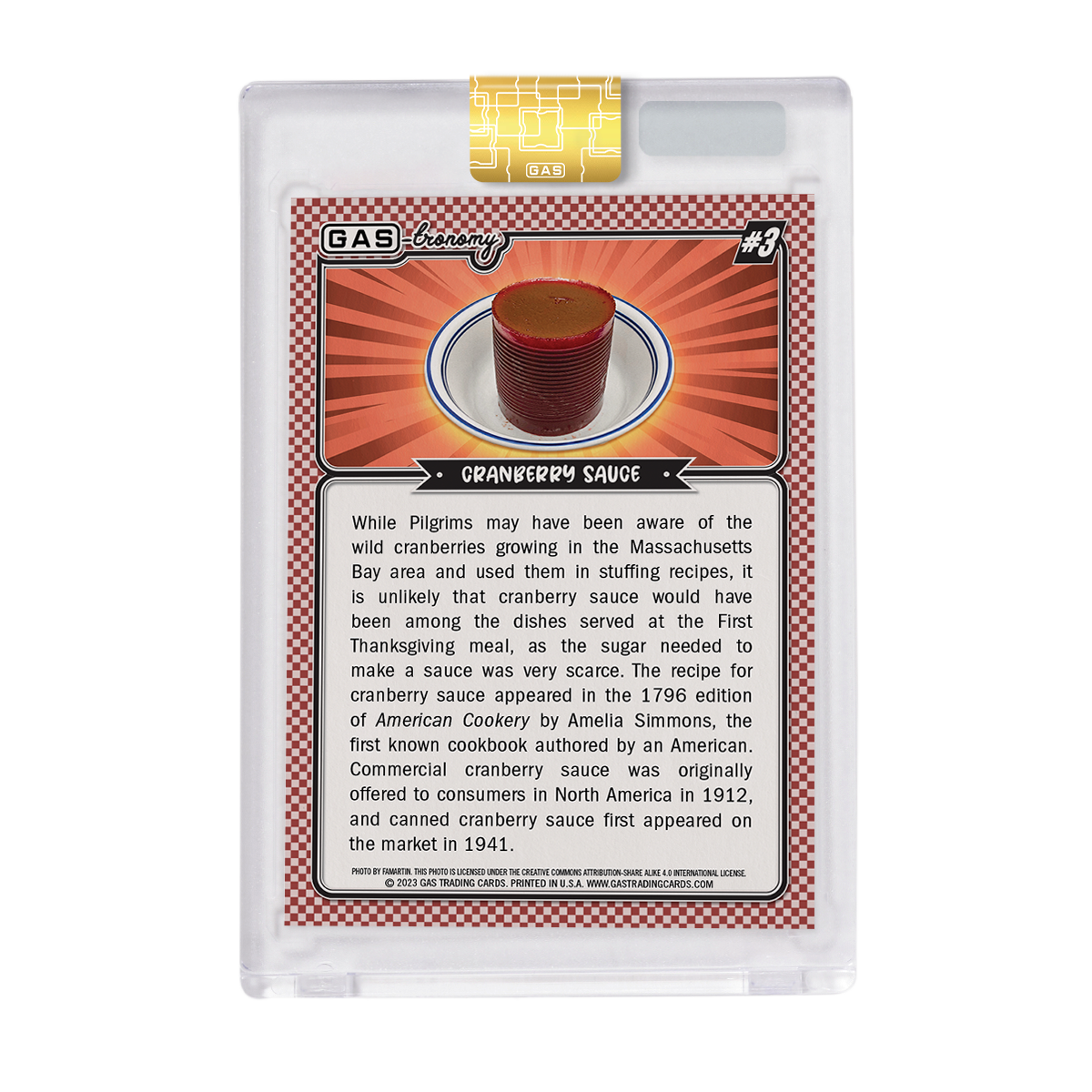 GAS-tronomy #3 Cranberry Sauce Short Print Trading Card #’d to 15