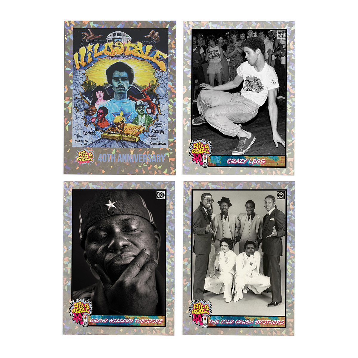 Limited Edition Wild Style 40th Anniversary GAS Cracked Foil Cards #1-4 Set
