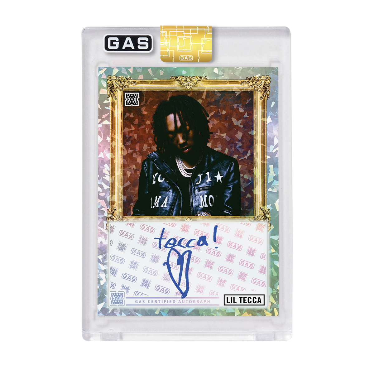 Limited Edition Lil Tecca x GAS Cracked Ice Foil Trading Cards