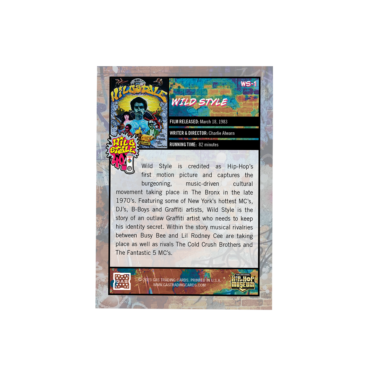 Limited Edition Wild Style 40th Anniversary GAS Cracked Foil Cards #1-4 Set