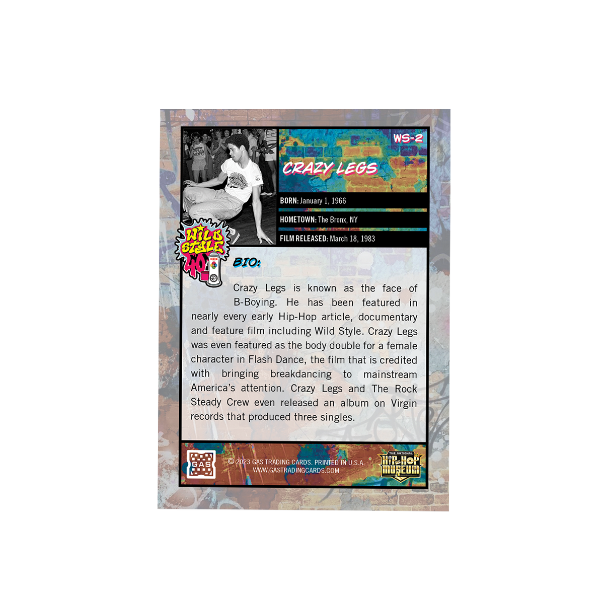 Limited Edition Wild Style 40th Anniversary GAS Cracked Foil Cards #1-4 Set