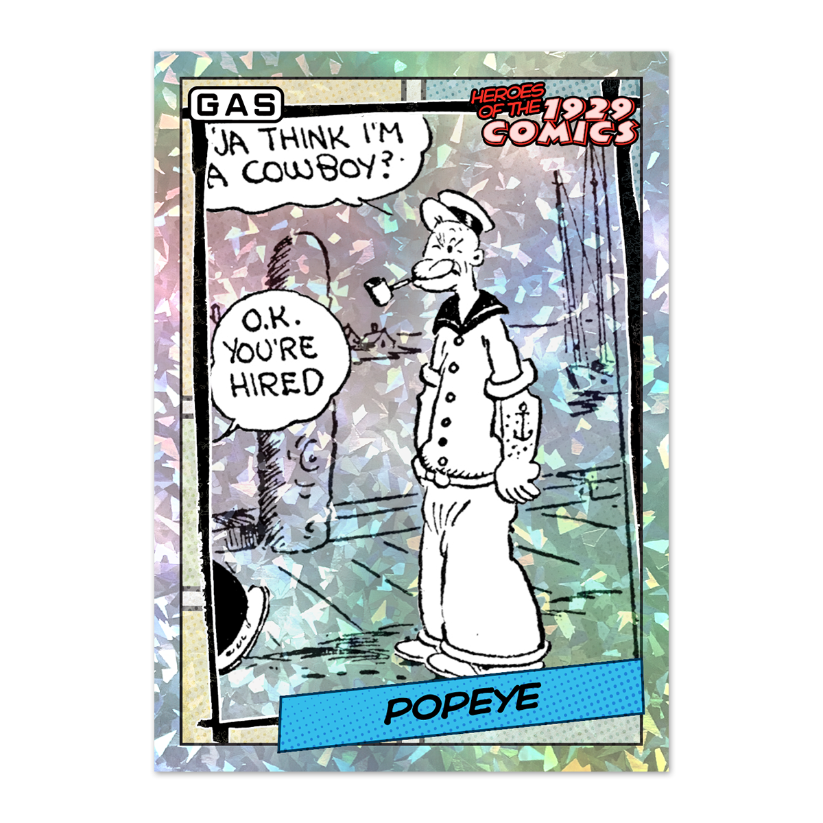 Limited Edition GAS Heroes of the 1929 Comics Complete 9-Cracked Foil Card Set