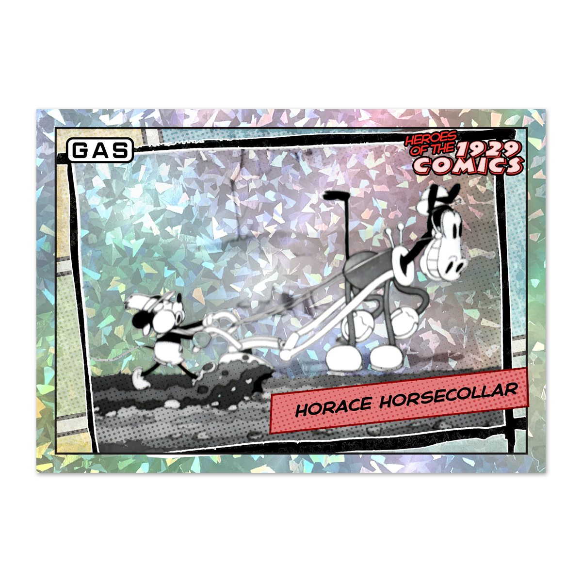 Limited Edition GAS Heroes of the 1929 Comics Complete 9-Cracked Foil Card Set