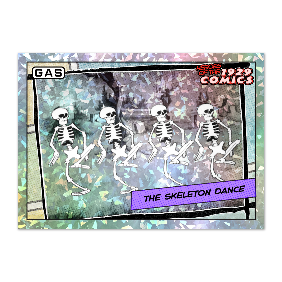 Limited Edition GAS Heroes of the 1929 Comics Complete 9-Cracked Foil Card Set