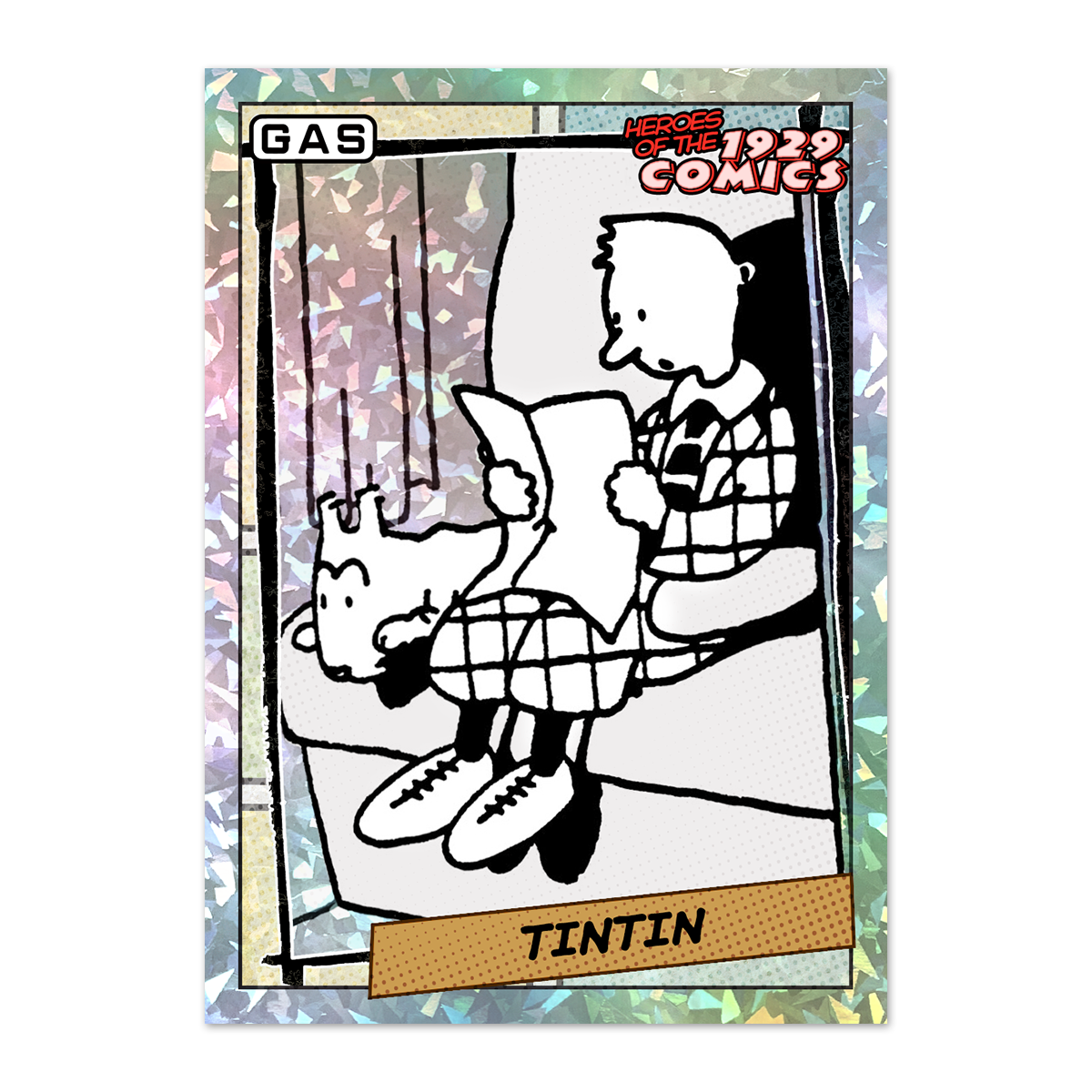 Limited Edition GAS Heroes of the 1929 Comics Complete 9-Cracked Foil Card Set