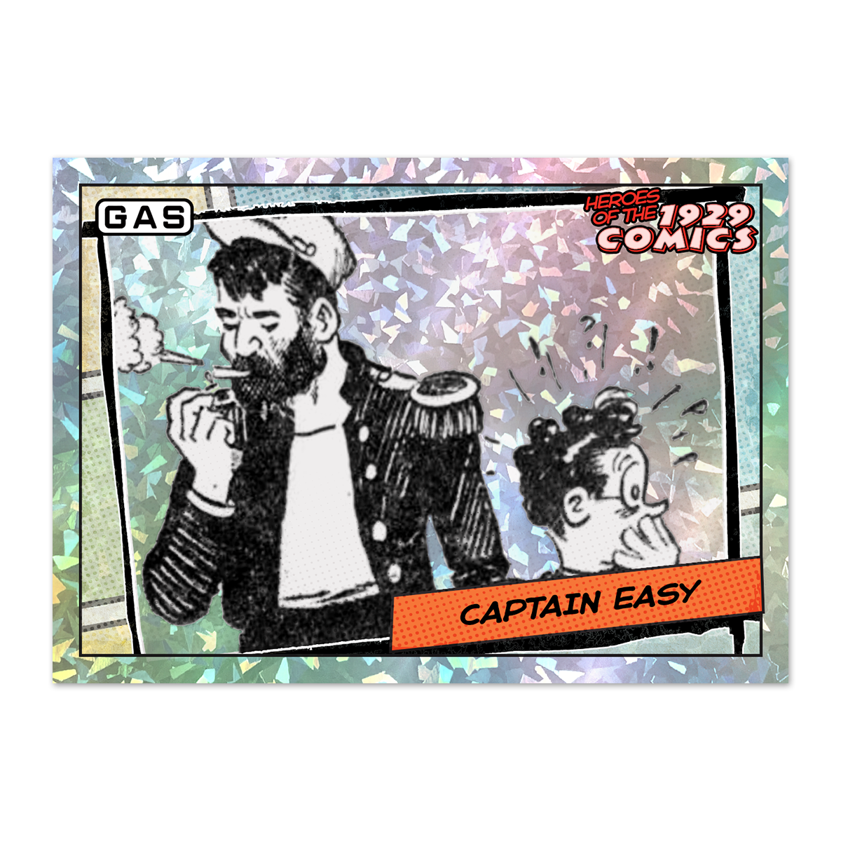 Limited Edition GAS Heroes of the 1929 Comics Complete 9-Cracked Foil Card Set