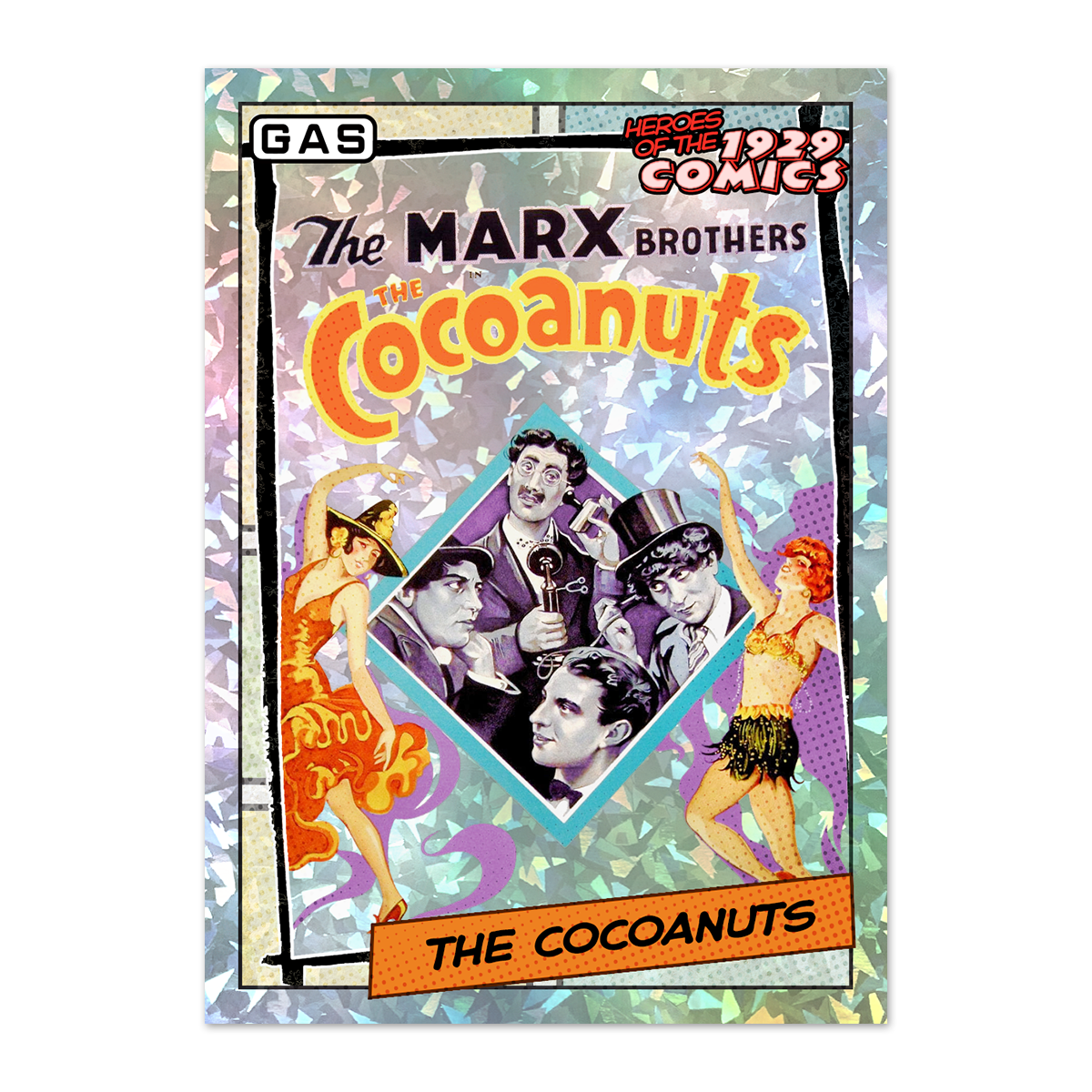 Limited Edition GAS Heroes of the 1929 Comics Complete 9-Cracked Foil Card Set