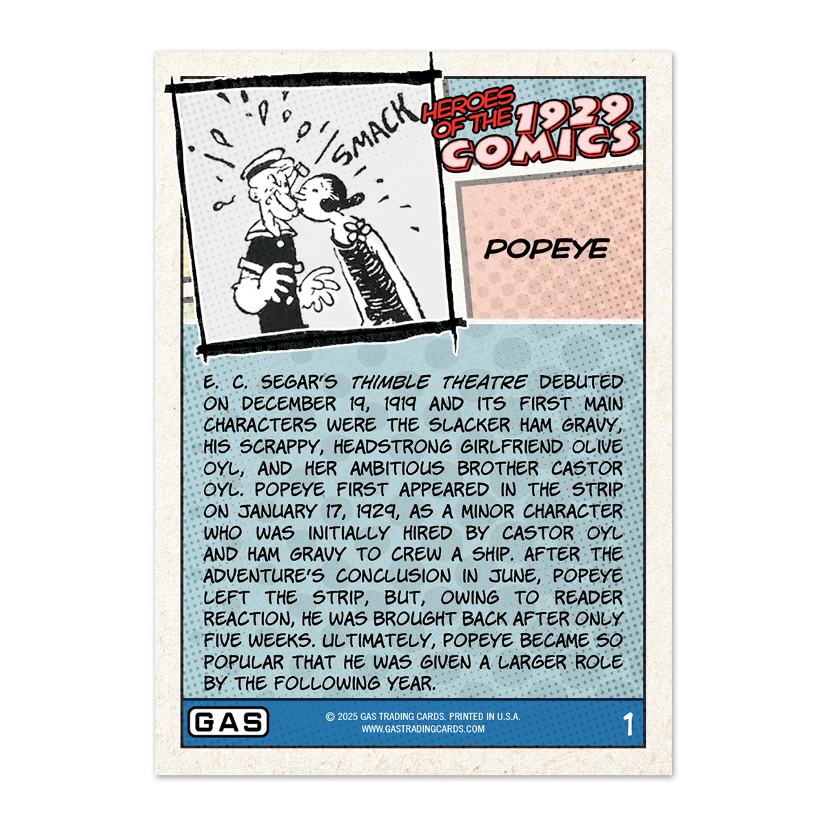 Limited Edition GAS Heroes of the 1929 Comics Complete 9-Cracked Foil Card Set