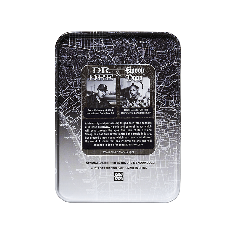 The Official Dr. Dre & Snoop Dogg Deluxe GAS Trading Card Tin Box Set