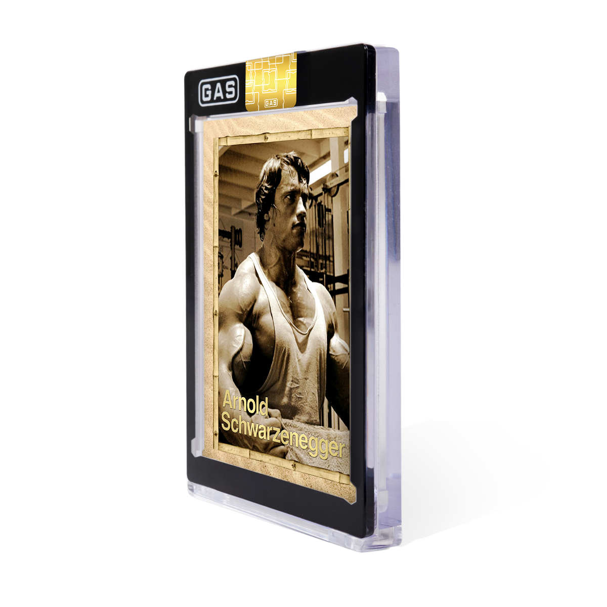 Arnold Schwarzenegger Built to Perfection Deluxe Base GAS Cards Tin Box Set