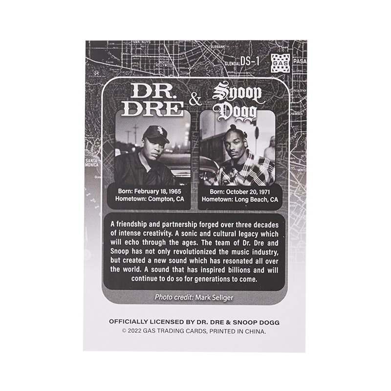 The Official Dr. Dre & Snoop Dogg Deluxe GAS Trading Card Tin Box Set
