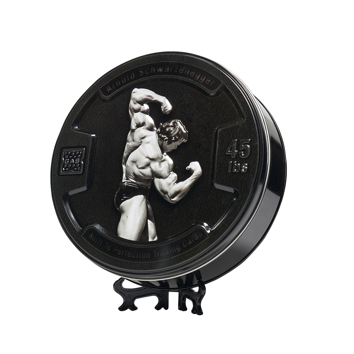 Arnold Schwarzenegger Built to Perfection Deluxe Base GAS Cards Tin Box Set