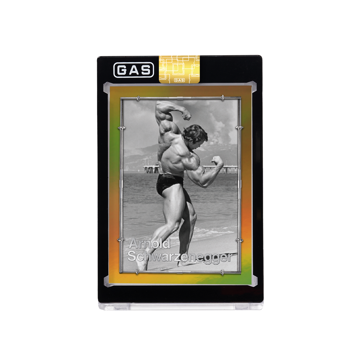 Arnold Schwarzenegger Built to Perfection Deluxe Base GAS Cards Tin Box Set