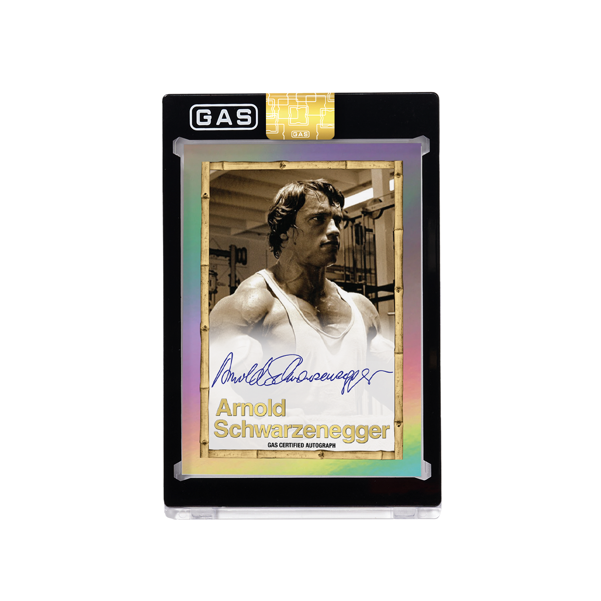 Arnold Schwarzenegger Built to Perfection Deluxe Base GAS Cards Tin Box Set