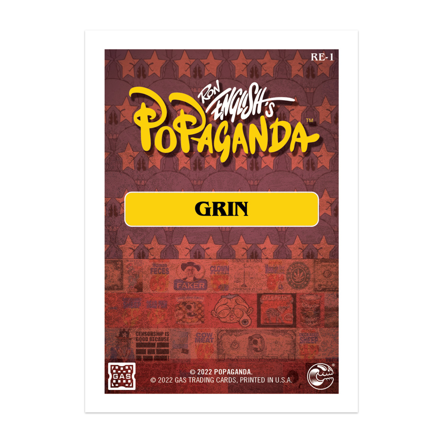 GAS Ron English #1 Grin Rookie Card