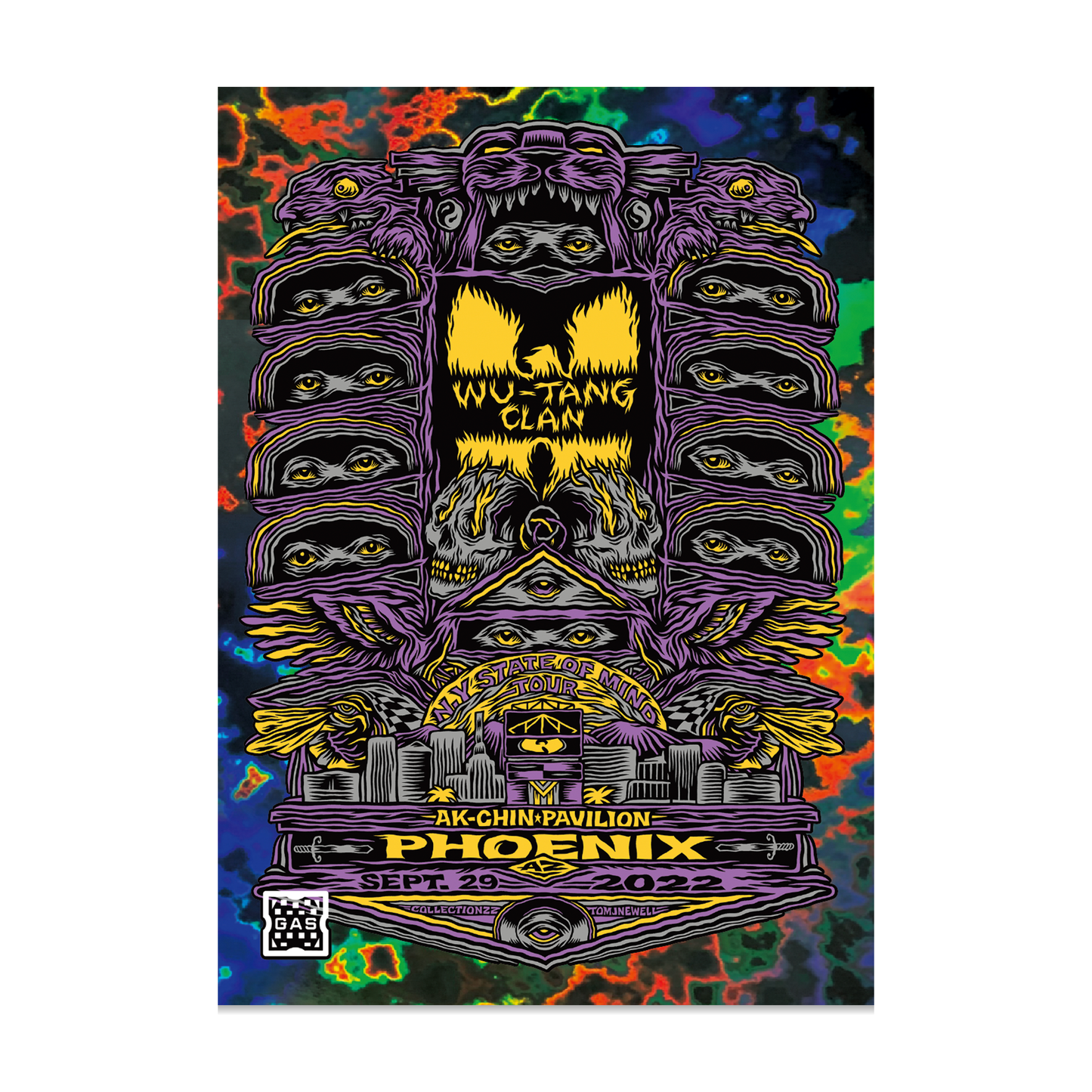 GAS Wu-Tang Clan 9/25-10/1 NTWRK Exclusive 5 Magma Foil Limited Edition Card Bundle