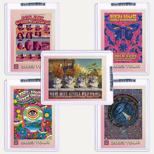GAS Red Hot Chili Peppers 5-Card Complete Set Europe Tour 2023 Trading Cards