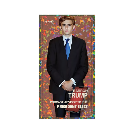 Limited Edition Barron Trump “Tall Boy” Rookie GAS Cracked Foil Card