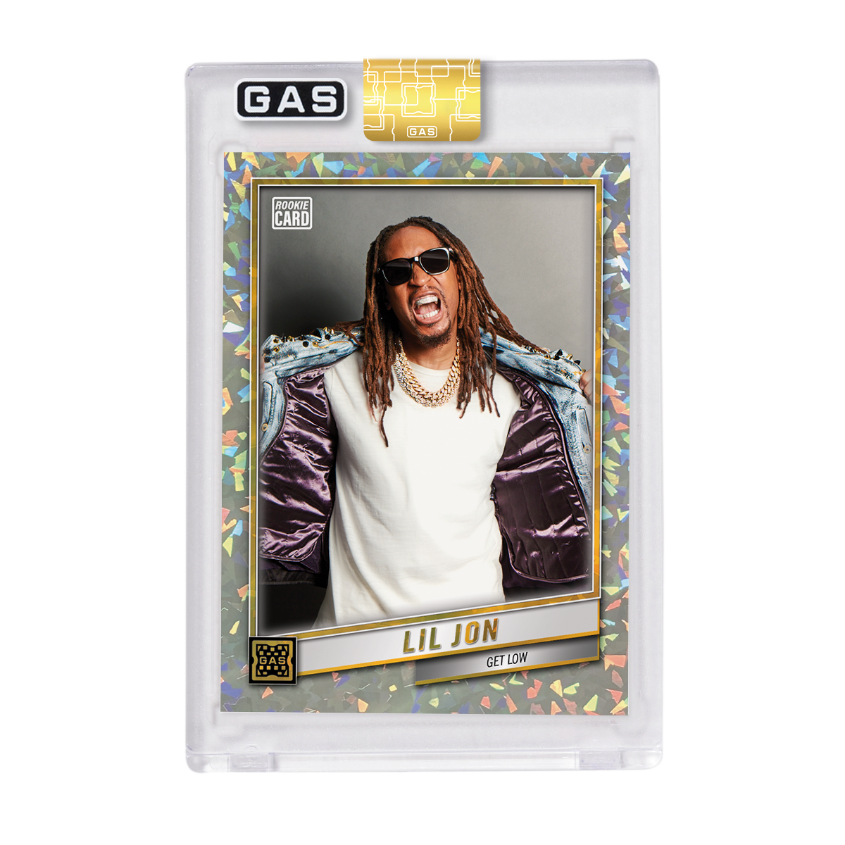 Limited Edition Lil Jon 2024 GAS Cracked Ice Foil Prism Trading Card