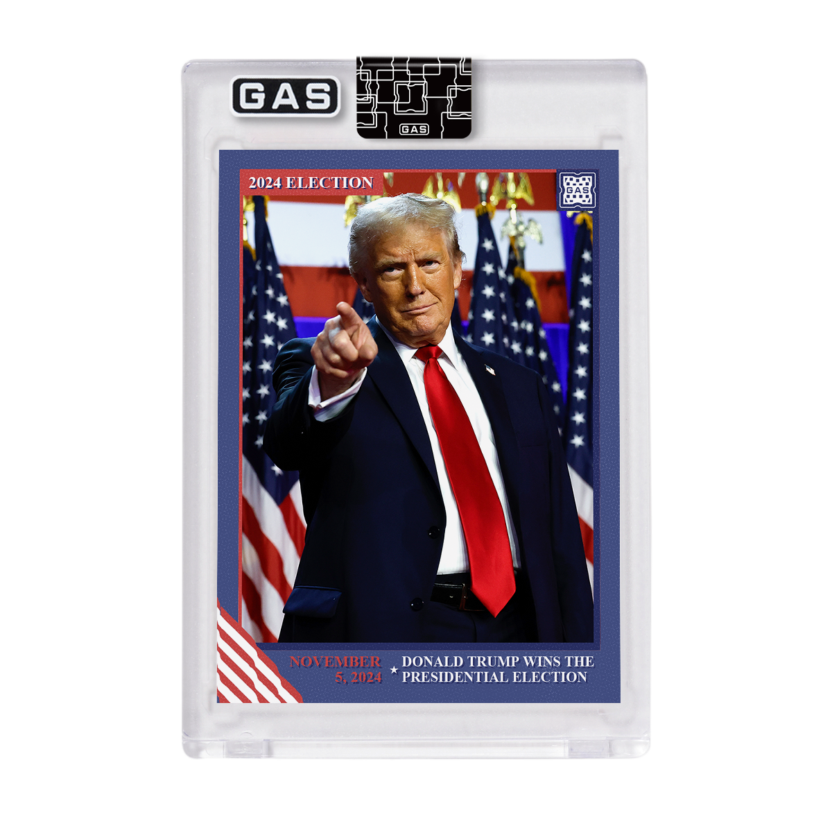 Open Edition Donald Trump Wins the Election GAS Trading Card