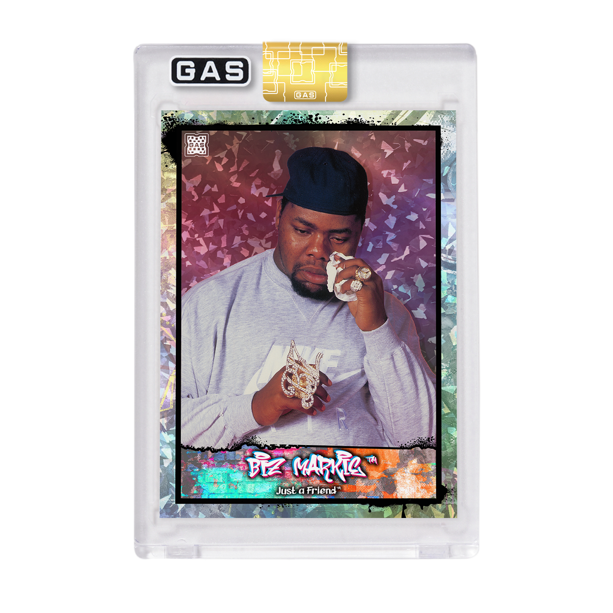 Limited Edition Biz Markie x GAS Cracked Ice Foil Trading Card Set