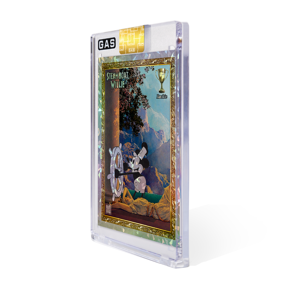 Limited Edition GAS Steamboat Willie Public Domain Rookie Cracked Foil Prism Card