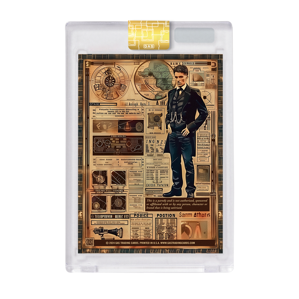 Limited Edition Sam Altman AI-Created GAS Cracked Foil Trading Card