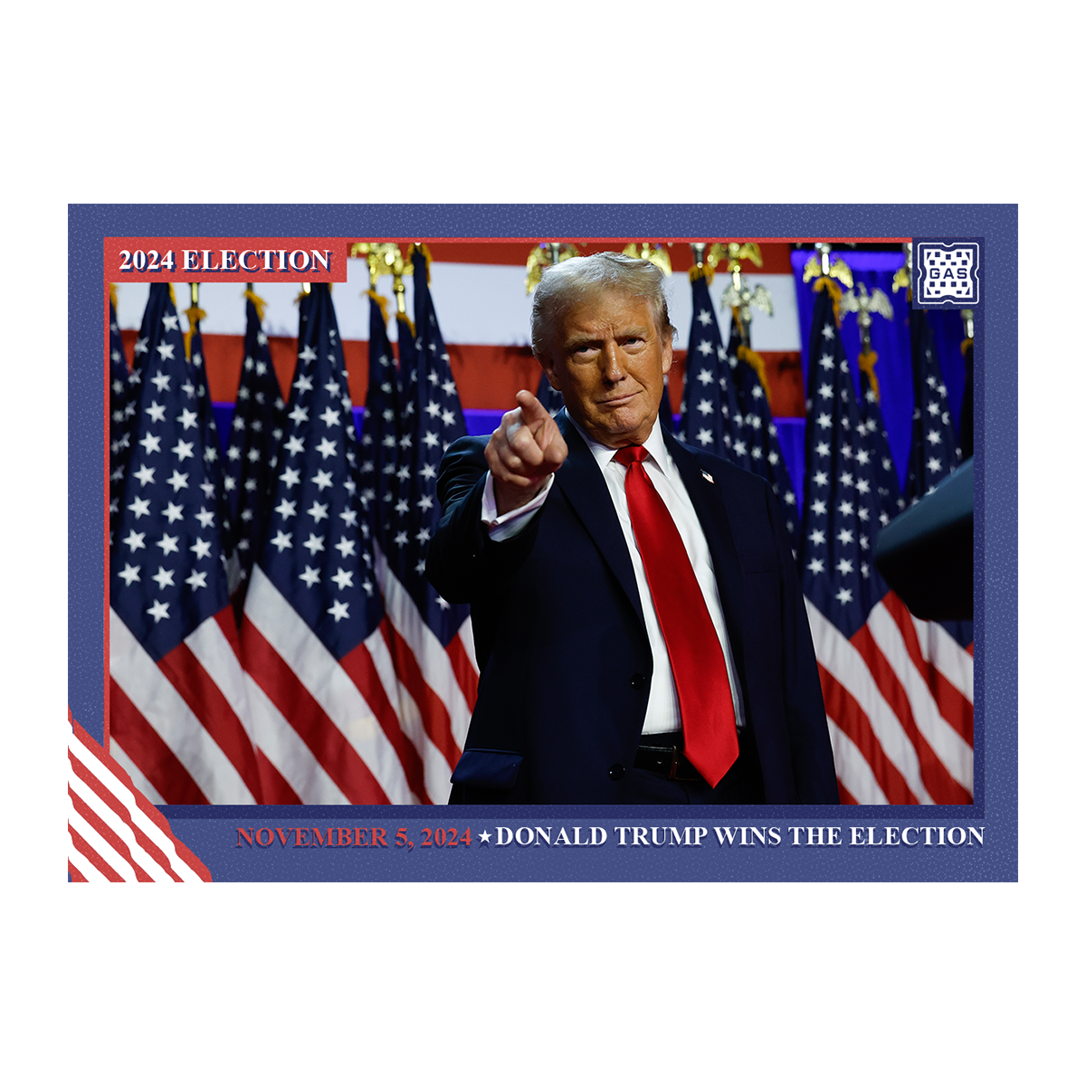 Open Edition Trump Wins 6-GAS Trading Cards Set