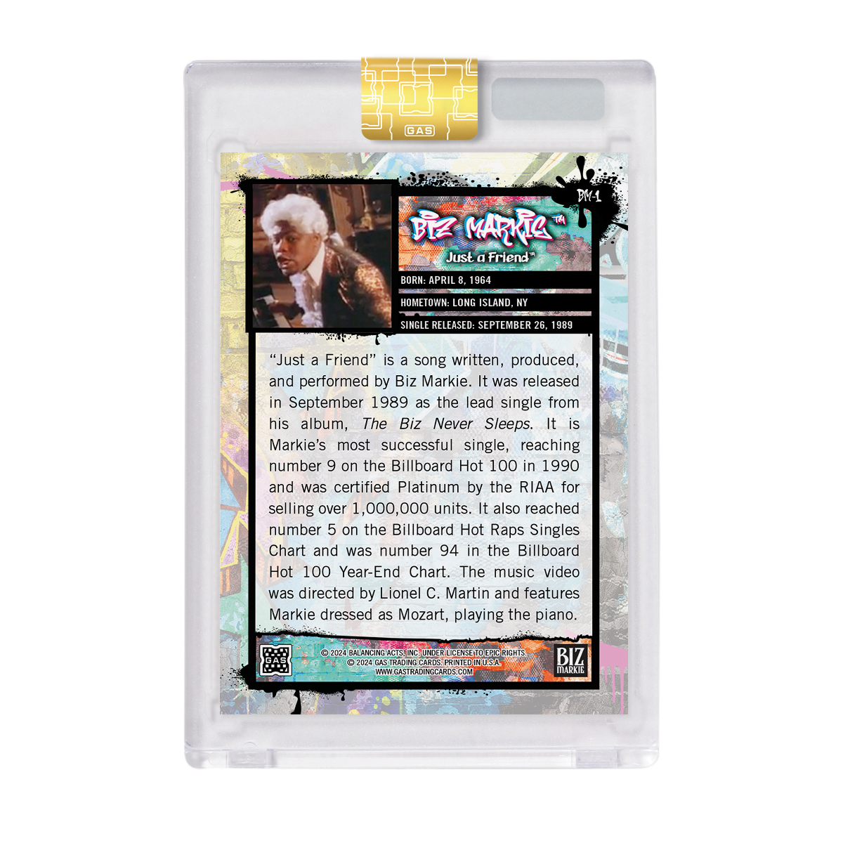 Limited Edition Biz Markie x GAS Cracked Ice Foil Trading Card Set GAS TRADING CARDS Limited Edition Biz Markie x GAS Cracked Ice Foil Trading Card Set GAS TRADING CARDS
