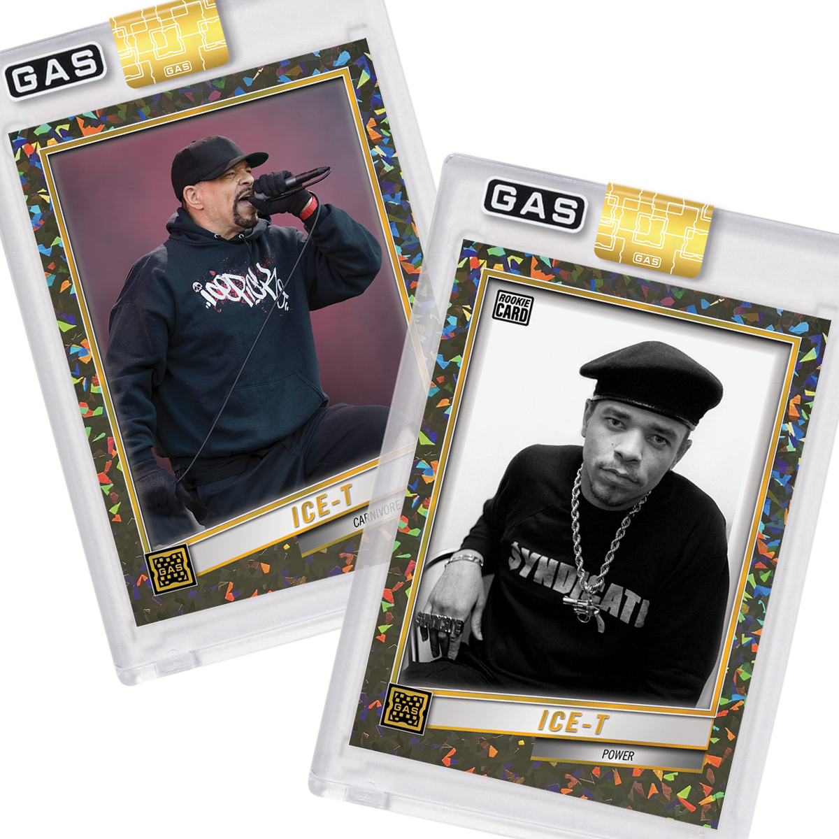 Limited Edition Ice-T 2023 GAS Cracked Foil Prism Hip-Hop Trading Cards Set