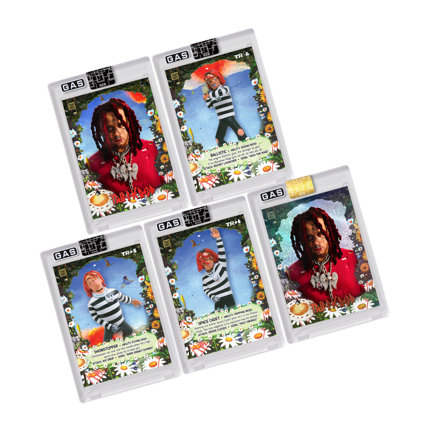 The Official Trippie Redd ALLTY5 GAS Five-Card Set