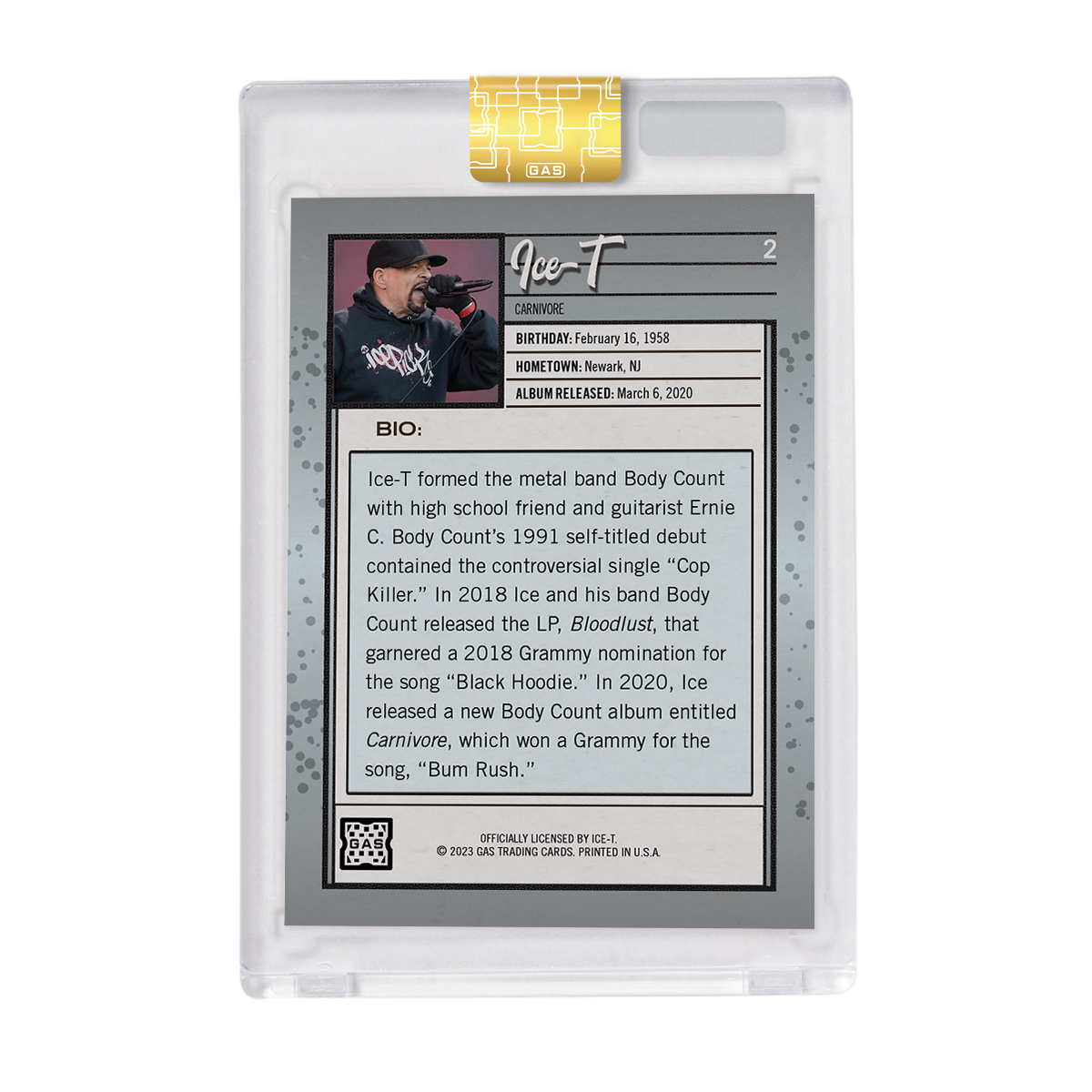 The Official Ice-T 2023 GAS Hip-Hop Trading Cards Set