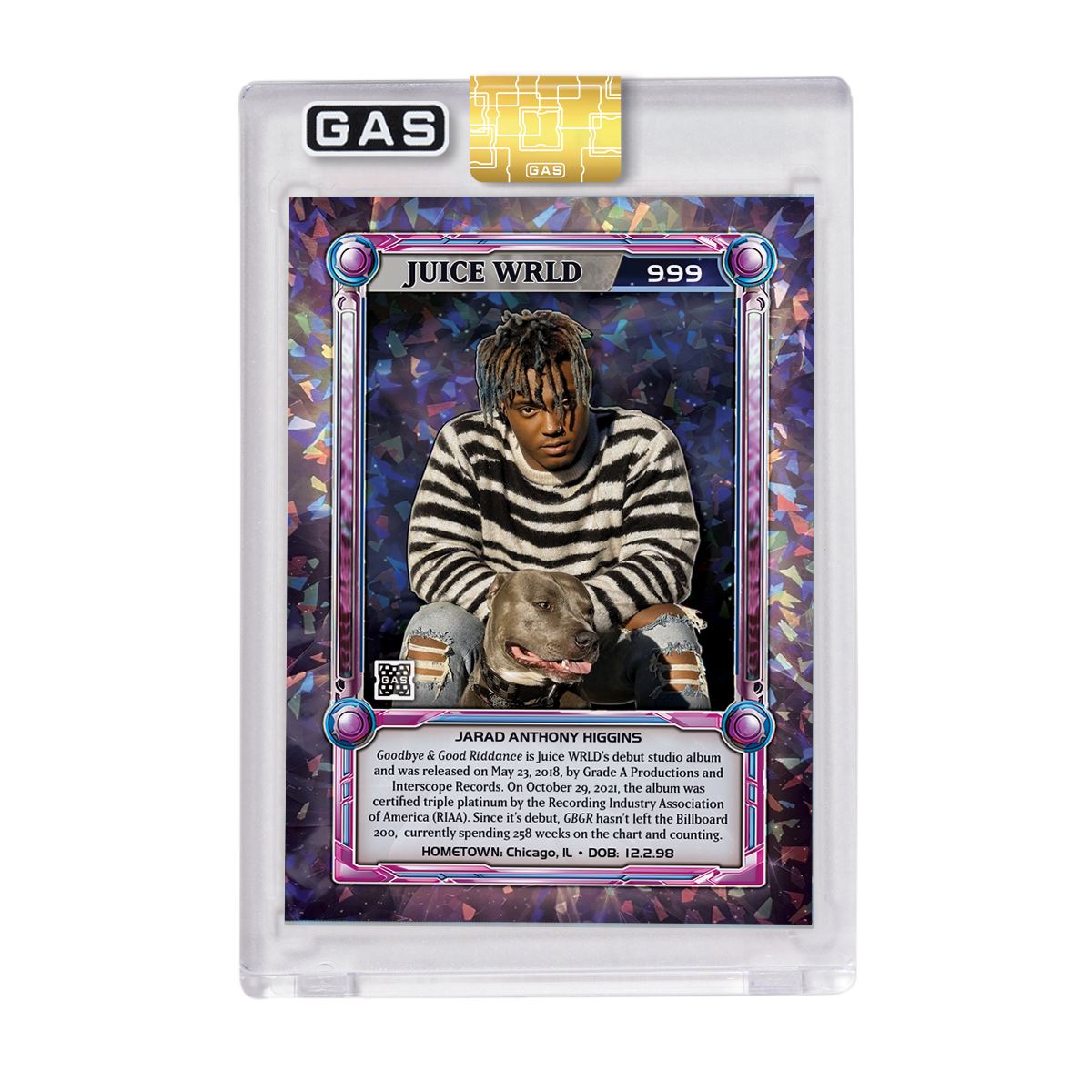 Limited Edition Juice WRLD Cracked Ice Foil Prism GAS Trading Card