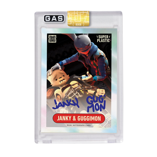Limited Edition Dual Autograph Foil Prism Superplastic Janky & Guggimon GAS Trading Cards