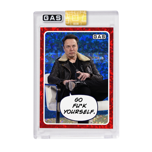 Limited Edition 2023 GAS Elon Musk Cracked Foil Prism Card