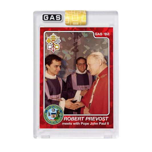 GAS Limited Edition Pope Leo XIV Rookie Cracked Ice Foil Card