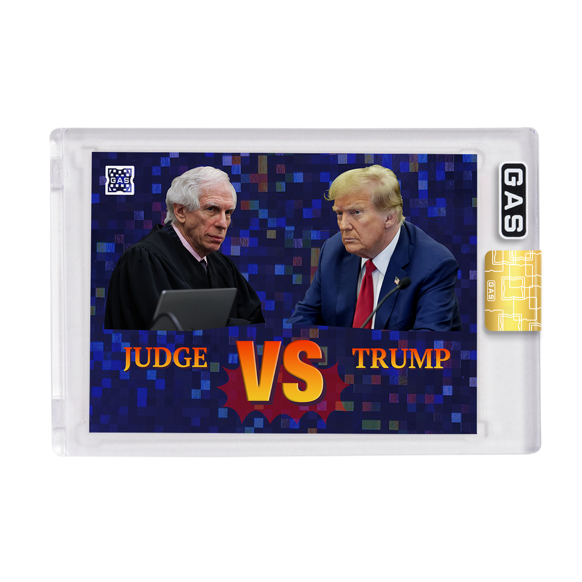Limited Edition GAS Super Court Fighter II: Judge vs. Trump Pixel Foil Prism Card