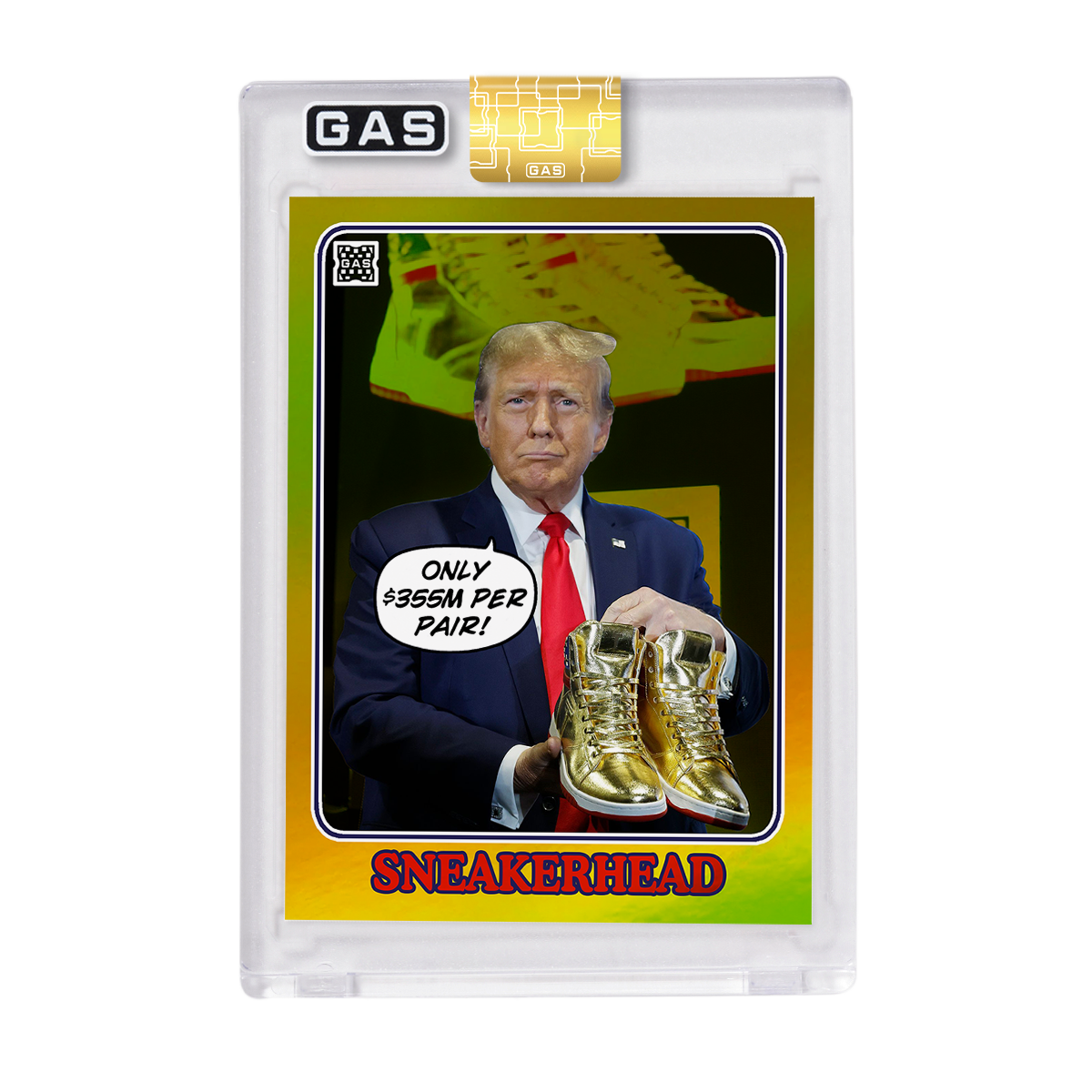 Limited Edition GAS Donald Trump Sneakerhead Gold Foil Prism Card