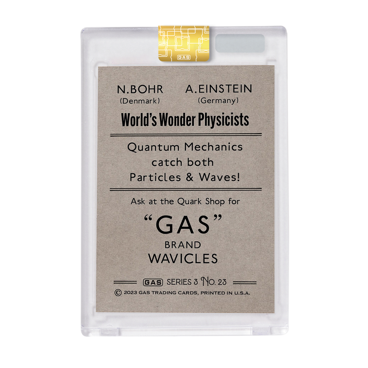 Limited Edition GAS Series 3 #23 Niels Bohr & Albert Einstein Cracked Foil Prism Card