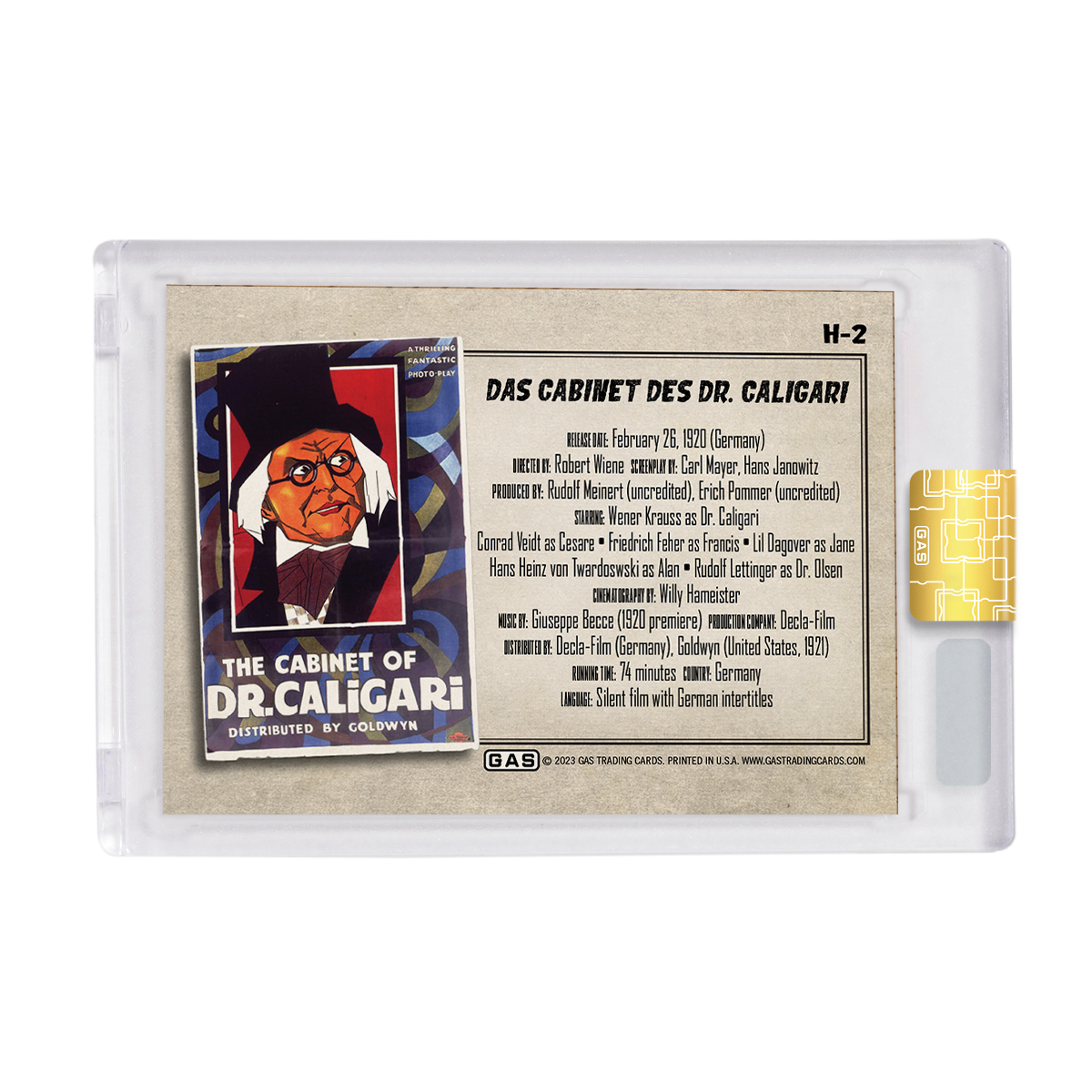 Limited Edition GAS Horror #2 The Cabinet of Dr. Caligari Cracked Foil Prism Card